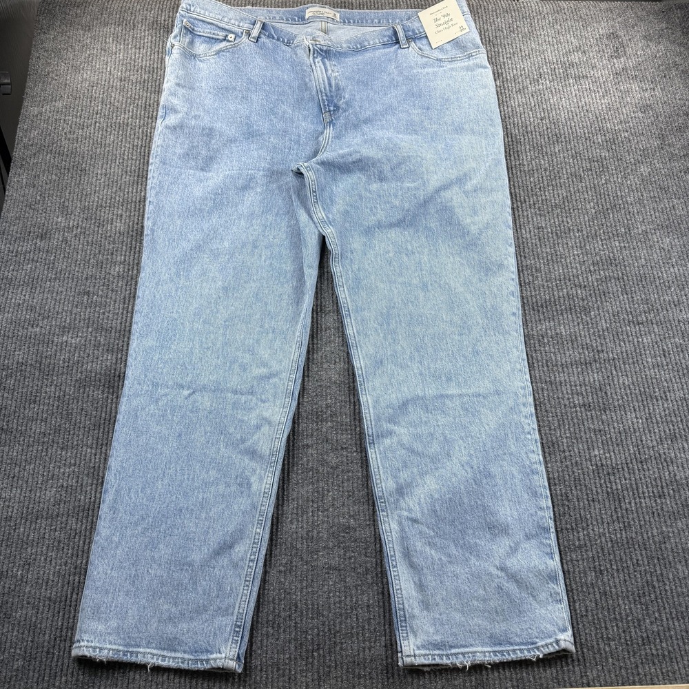 Abercrombie & Fitch 90s Straight Jeans Womens Plus 20R Lightwash High Rise 40x30